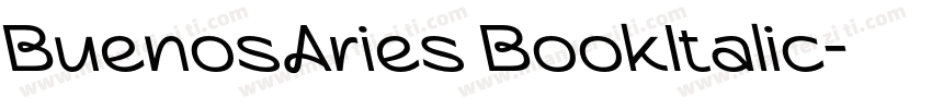 BuenosAries BookItalic字体转换